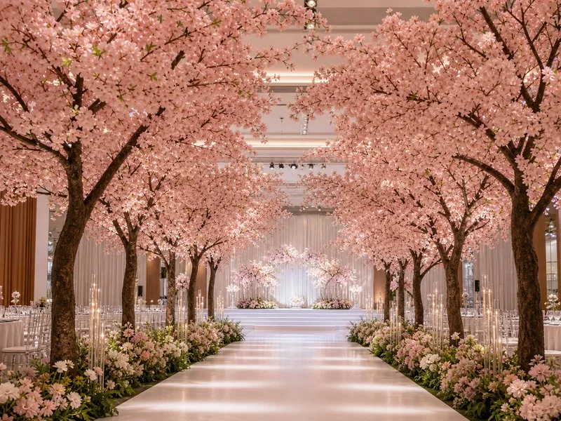 Custom artificial cherry blossom installation built to project specification