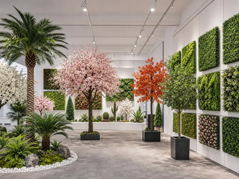 VerdaScapes commercial artificial plant product showroom