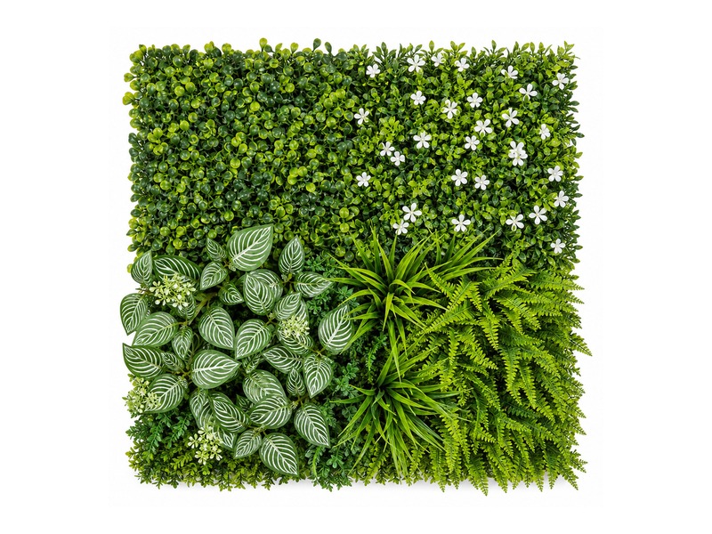Succulent and mixed foliage green wall